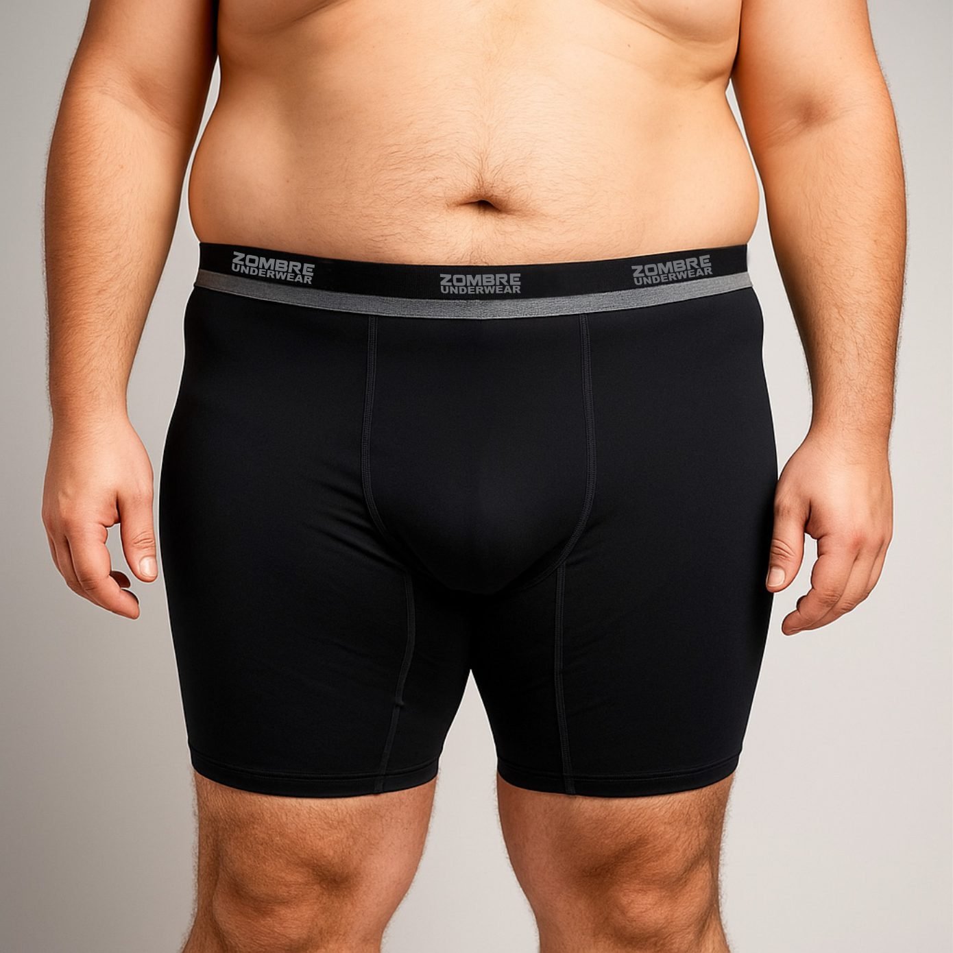 CUECA PLUS SIZE MICROFIBRA BOXER PERNA LONGA