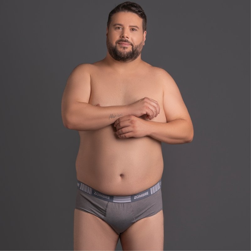 CUECA PLUS SIZE SLIP MICROFIBRA